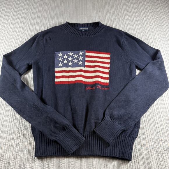 Simply Southern Sweaters - Simply Southern American Flag Sweater Women M USA Patriotic Preppy Americana